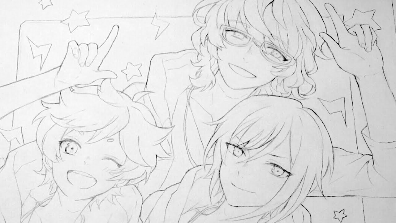 あんスタ Switchの線画を描いてみた Youtube あんスタ Switchの線画を描いてみた Youtube