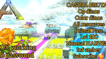 ARK MOBILE SAVE DATA | CASUAL BRUTAL | PRIMAL PASS | LVL | SUBSCRIBE  FOR MORE 🥰 BEST MOD OF ARK |