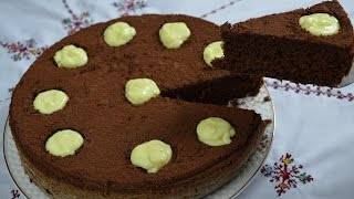 كيكة بالشكلاط والكريم باتسيير لديييدة جداCake au chocolat