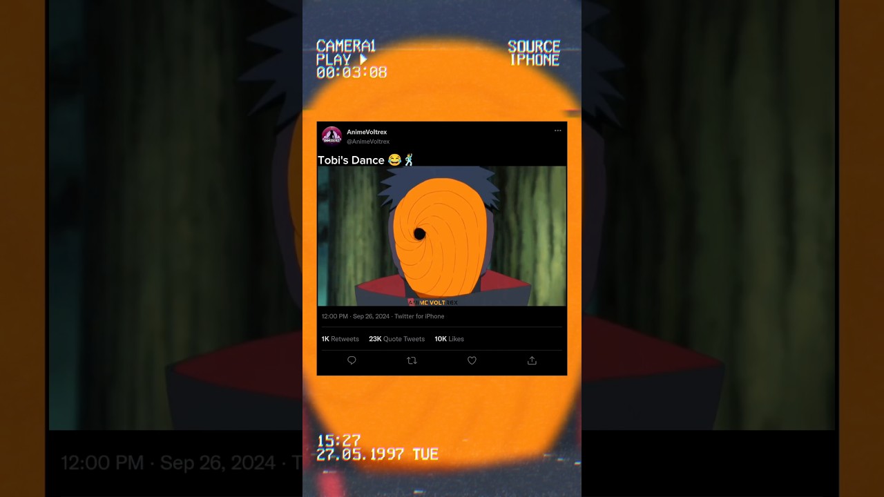Tobi's Dance 🕺🤣 |sasuke vs deidara  |