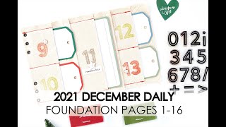 December Daily Foundation Pages
