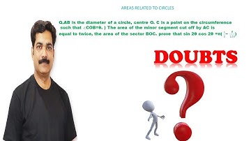 AB is the diameter of a circle, centre O. C is a point on the circumference such that ∠COB=θ. )