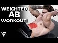 Weighted Ab Workout for More Defined Abs (DUMBBELL ONLY!)