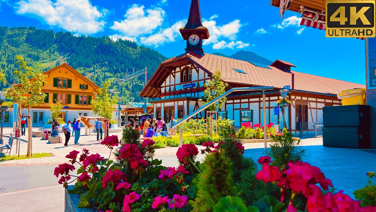 Zweisimmen - One of the Most Beautiful Villages in Switzerland 4K | Summer Walk in Europe