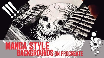 Create a MANGA STYLE BACKGROUND - My PROCREATE brushes!