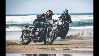 Thrashing on Triumph Scramblers!