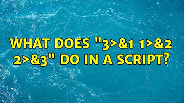 Unix & Linux: What does "3＞&1 1＞&2 2＞&3" do in a script? (3 Solutions!!)