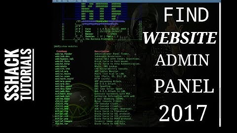 How to find website admin panel in kali linux 2017