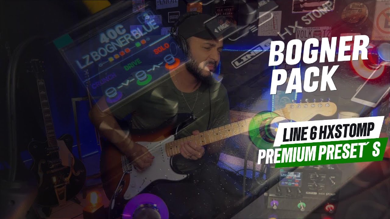 LINE 6 HXSTOMP PACK 3 PRESETS CLEAN CRUNCH DRIVE HIGH GAIN BOGNER ECSTASY BLUE/RED LINCOLN BREWSTER
