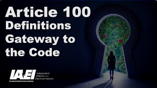 Article 100 Definitions - the gateway to the Code