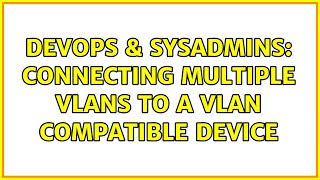 DevOps & SysAdmins: Connecting multiple vlans to a vlan compatible device Wealth