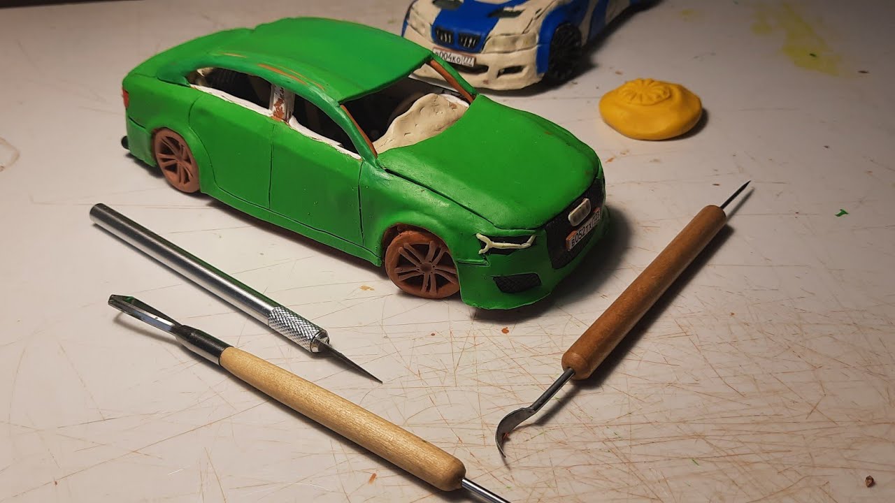 Ауди а5 из пластилина (своими руками) - YouTube