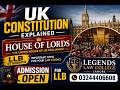 HOUSE OF LORDS, UK CONSTITUTION LECTURE SERIES