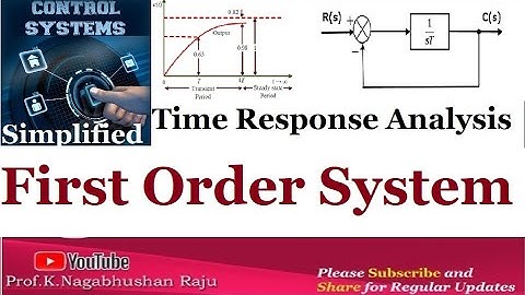 First Order System | Time Response Analysis | Standard Input Signals | Control System Symplified
