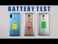 Redmi Note 5 Pro Vs Redmi Note 5 Vs Redmi Note 4 BATTERY TEST COMPARISON 