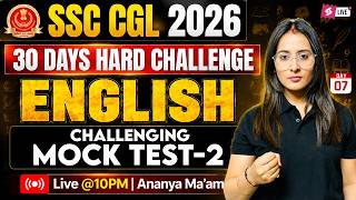 SSC CGL English Classes 2026 | SSC CGL English Previous Year Solved Paper | SSC CGL by Ananya Mam