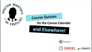 Canvas Calendar includes quiz and assignment dates for Bio 1050