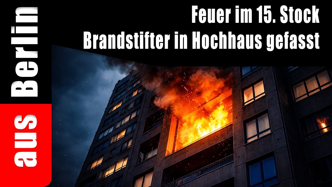 Feuer im 15. Stock - Brandstifter in Hochhaus gefasst