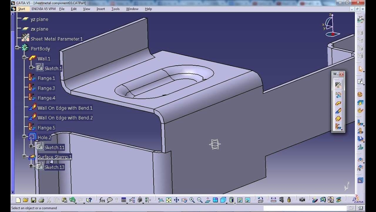 Catia V5 TutorialCircular StampSheetmetal Workbench YouTube