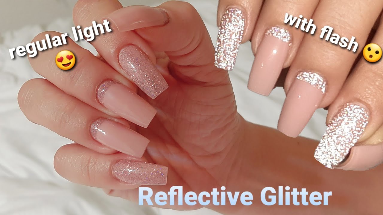 Reflective Glitter Gel ⭐ Instagram Nails Born Pretty (Super Top Coat)  Review 