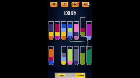 Water Sort Puzzle - Color Liquid Sorting Game Level 1019 Solution