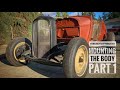 Mounting the Body Pt1: 1928 Ford Model A Hotrod Project; The Crazy Casey Roadster Ep13