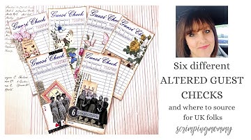 Six different ALTERED GUEST CHECKS and where to source them UK folks