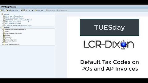 Defaulting Tax Codes in SAP with TUESday