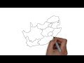 How to draw south africa map  very easily step by step