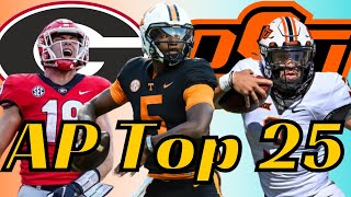 Revealing the AP 25 College Football Rankings l Alabama drops Tennessee continues to shine