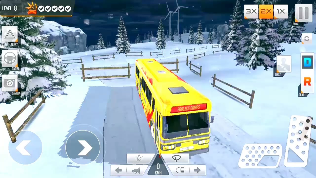 Bus Driving Gameplay | Sk Racing Games | Snow Mountain Driving Game | Turbo Driving 3D Racing Game |