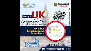 Mr Praneshram Uk Student Visa Success Coventry University Uk The Global Ties