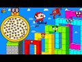 Ultimate clash can mario and numberblocks 1 vs giant numberblocks pregnant maze  game animation