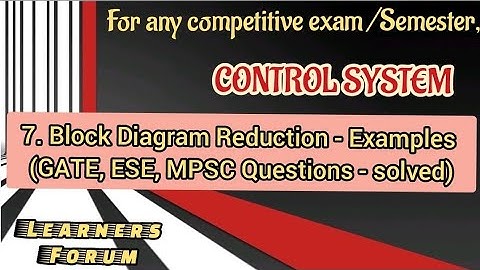 Block Diagram Reduction | GATE,ESE,TRB & DMRC Questions (Solved)| Control System