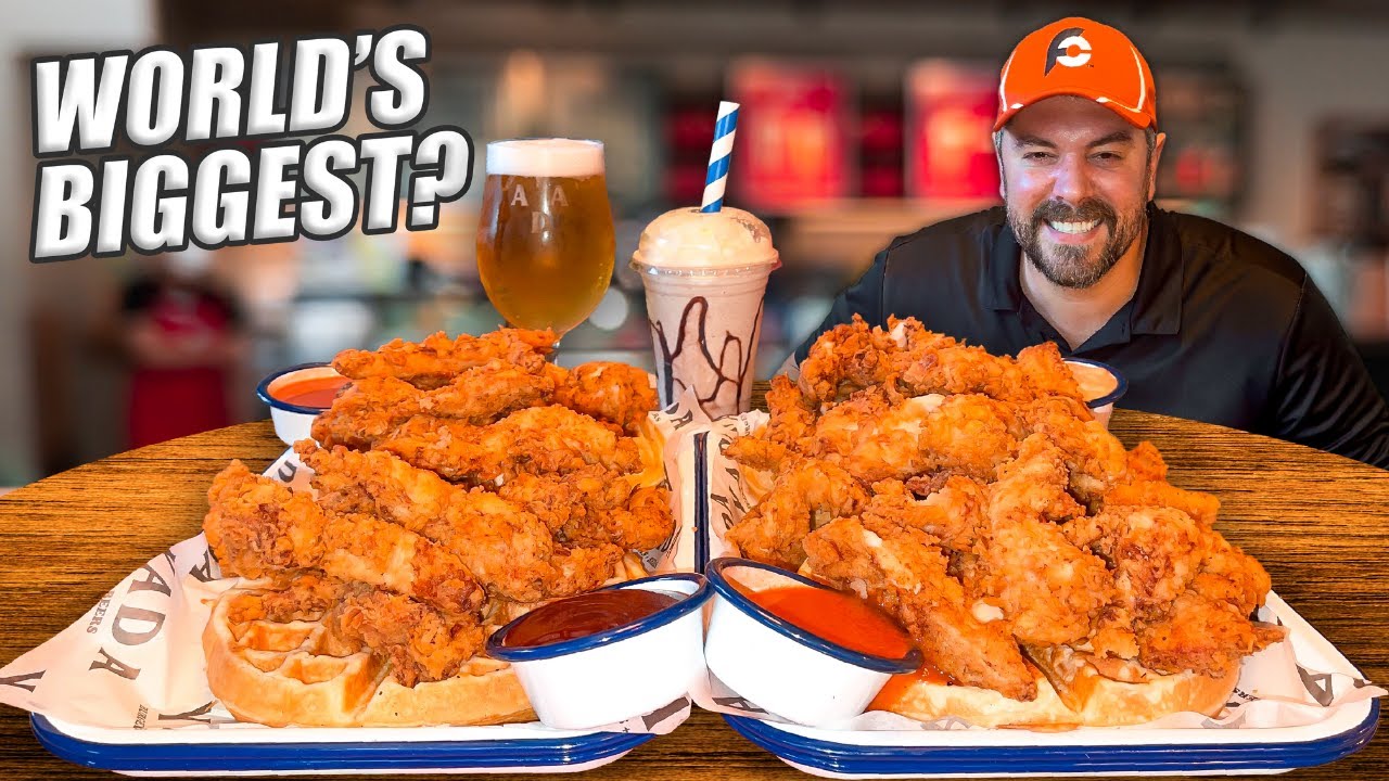 World s Toughest Fried Chicken And Waffles Challenge With Kinder Bueno world-s-toughest-fried-chicken-and-waffles-challenge-with-kinder-bueno