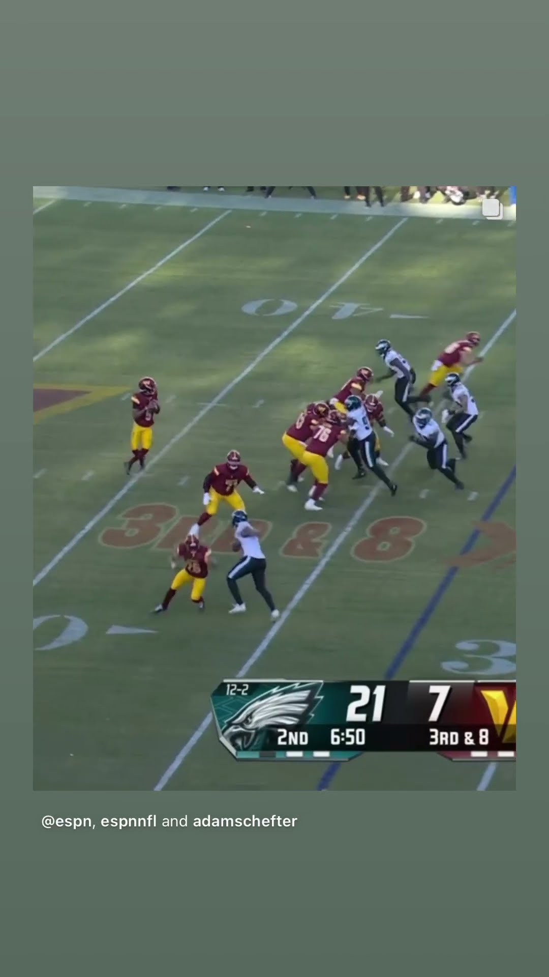 How it started #hoodnews #washingtoncommanders #jaydendaniels #philadelphiaeagles #terrymclaurin