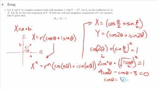 Complex Numbers and Polar Coordinates {Zong's Problem}