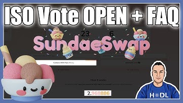 SundaeSwap ISO Vote Open | How To Vote + Common Questions 🍨