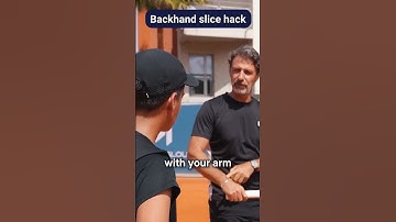 Master the backhand slice! #tennis #tenniscoach #tennistips