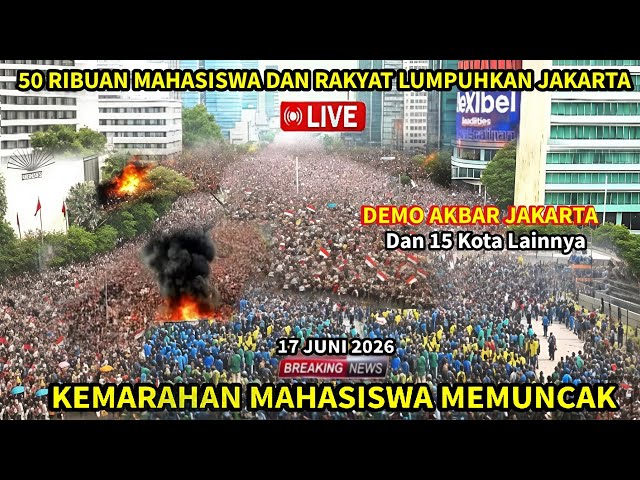 LIVE - DEMO AKBAR 17 JUNI 2026: 50RIBU MAHASISWA & RAKYAT MENGGUNCANG INDONESIA,KEMARAHAN MAHASISWA