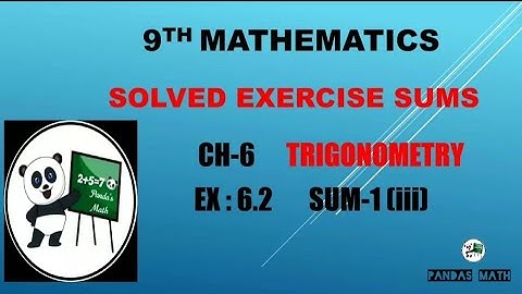 Samacheer 9th Std Maths||CH-6||TRIGONOMETRY|| EX:6.2|| SUM-1(iii)|| (T.N)2020||In Tamil||NEW BOOK