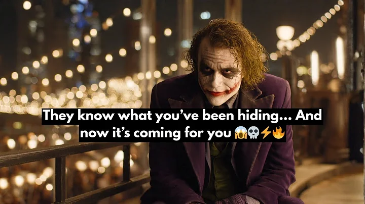 EVERYONE CAN SENSE WHAT YOU HID… AND THEY'RE TERRIFIED 💀🔥👁️ | Joker Speech