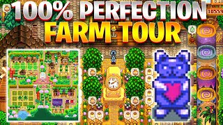100% Perfection "Four Corners" Farm Tour (no MODs) | Stardew Valley