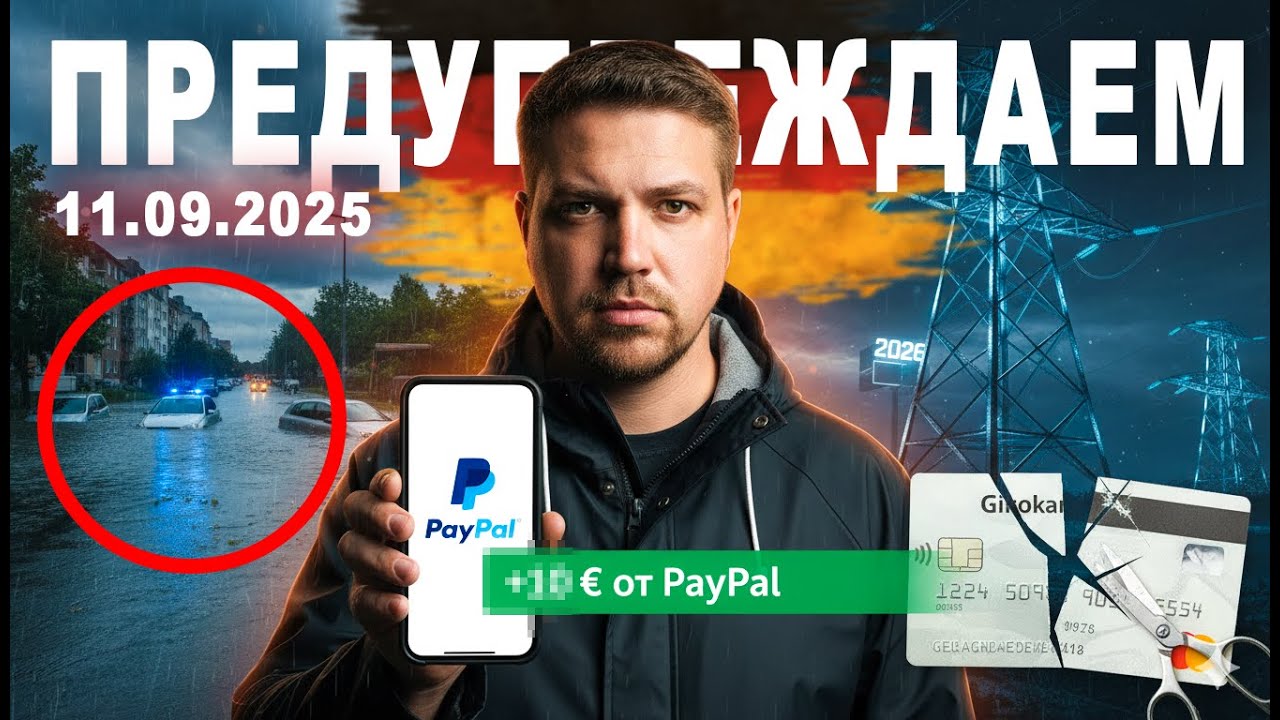 Наводнение в Германии Дешёвая электричество и сбой PayPal сколько денег вам вернут?