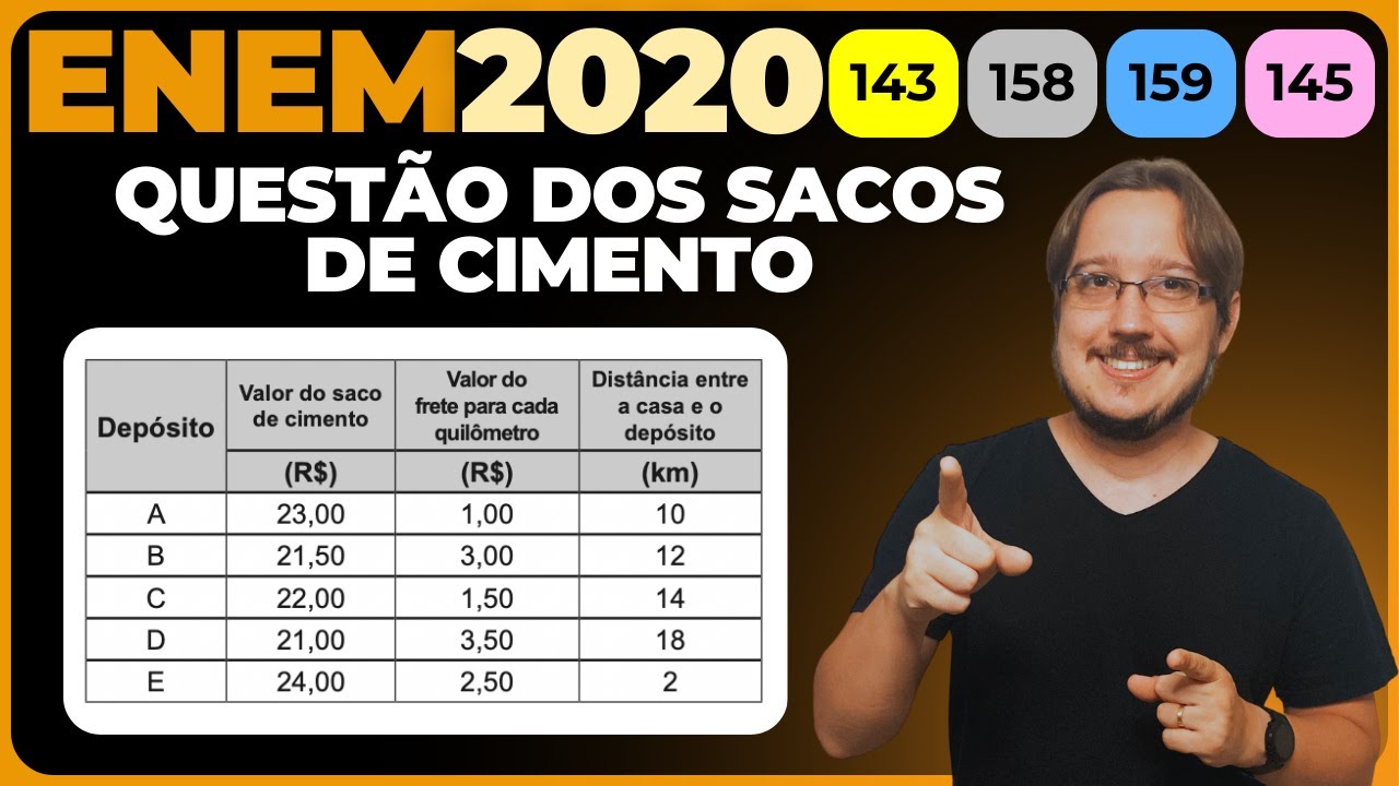 ENEM 2020 || Aritmética || Uma pessoa precisa comprar 15 sacos de ...