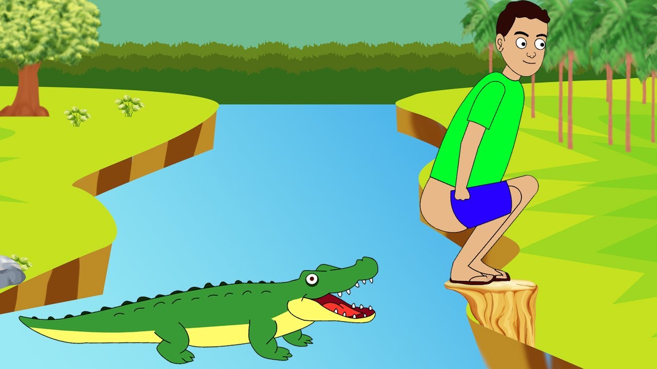 Pottyman and Crocodile | Potty Cartoon | Potty Funny Cartoon | TSR Toons