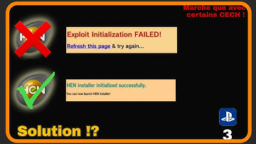 Solution au "INITIALIZATION FAILED" pour le Hen !?