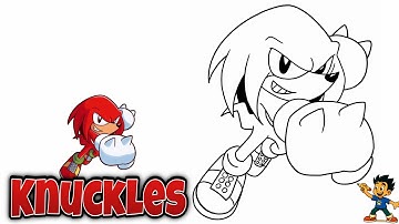 How to Draw Knuckles the Echidna | Sonic The Hedgehog #drawingvideo #knucklestheechidna