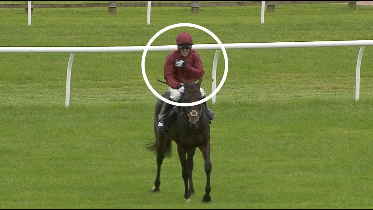 Vintage McCoy! The Champ is at his best to guide home a winner but is left wincing in pain!