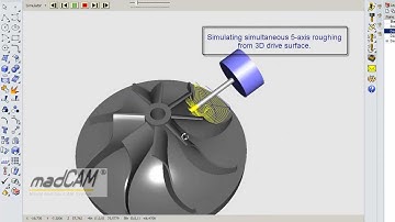 madCAM Simultaneous 5 axis Roughing